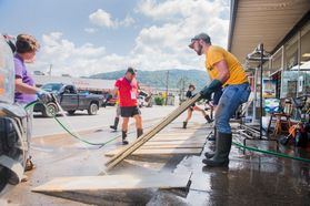 WVU students help out after the June 23 floods