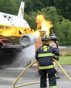 Jr. Firefighter Camp plane fire