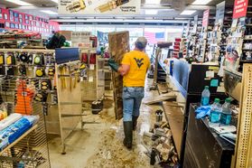 WVU student helps clean up after flooding