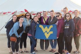 WVU students in Bahrain in the desert