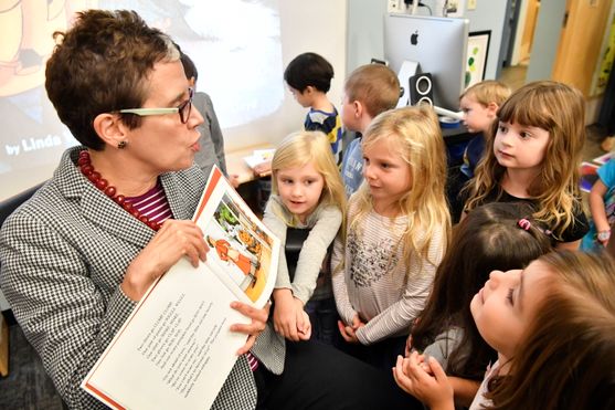 Provost Maryanne Reed Reads - Aloud to WVU Nursery School students