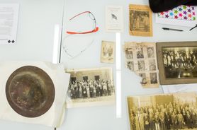 WWI-era artifacts and photographs of African American soldiers