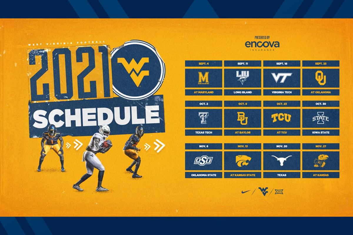 graphic for football schedule on blue background