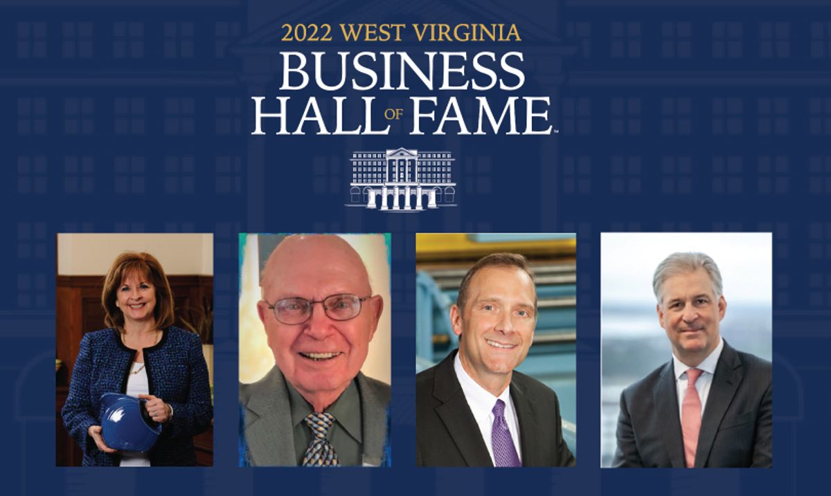 A composite of four photos is shown here depicting the four 2022 West Virginia Business Hall of Fame honorees, one woman and three men. 