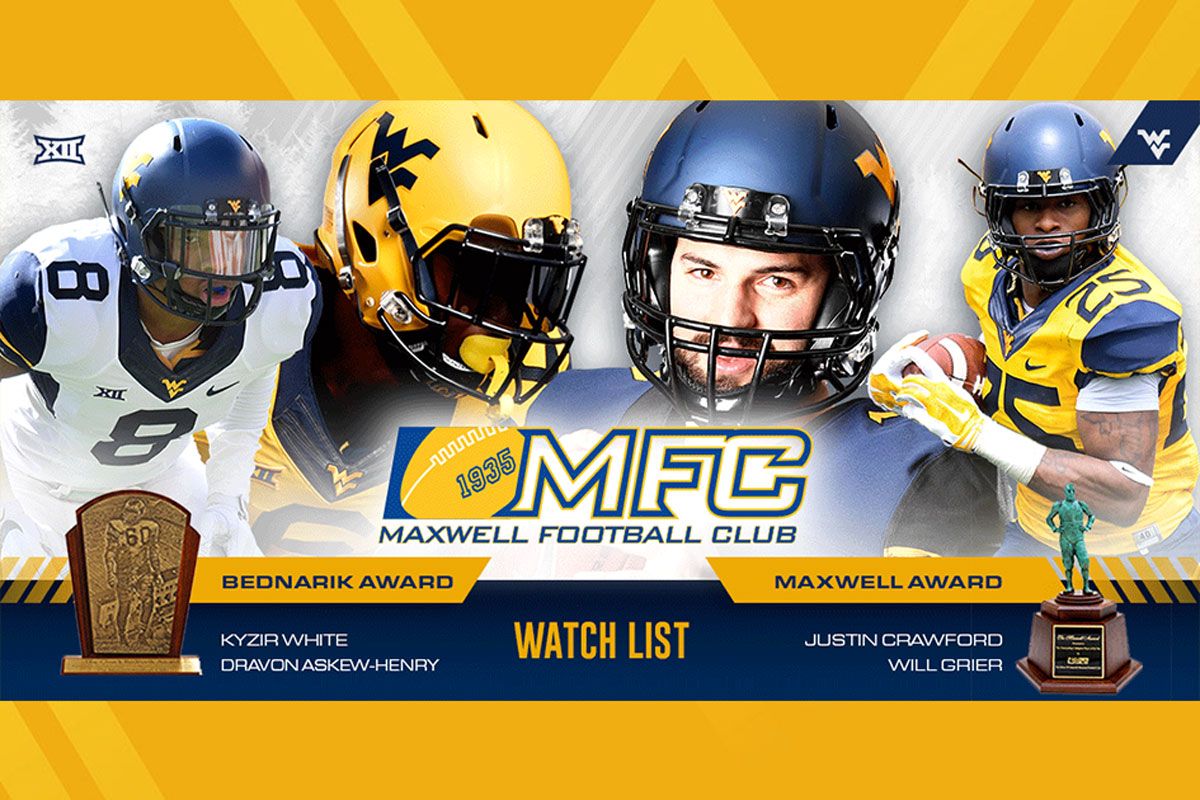 MFC graphic - Kyzir White, Dravon Askew-Henry, Justin Crawford, and Will Grier added to Play of the Year watch list