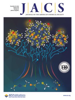 Cover of the Journal of the American Chemical Society magazine with illustration of molecular tree