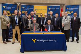 WVU deans and administrators met to discuss expanded cooperation in clean energy research, training and education with representatives from the Shanxi International Energy Group Company, Ltd.