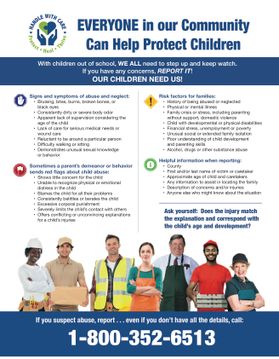 flyer for reporting child abuse