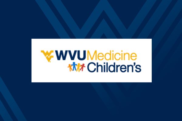 WVU Medicine Children's logo on blue WV background
