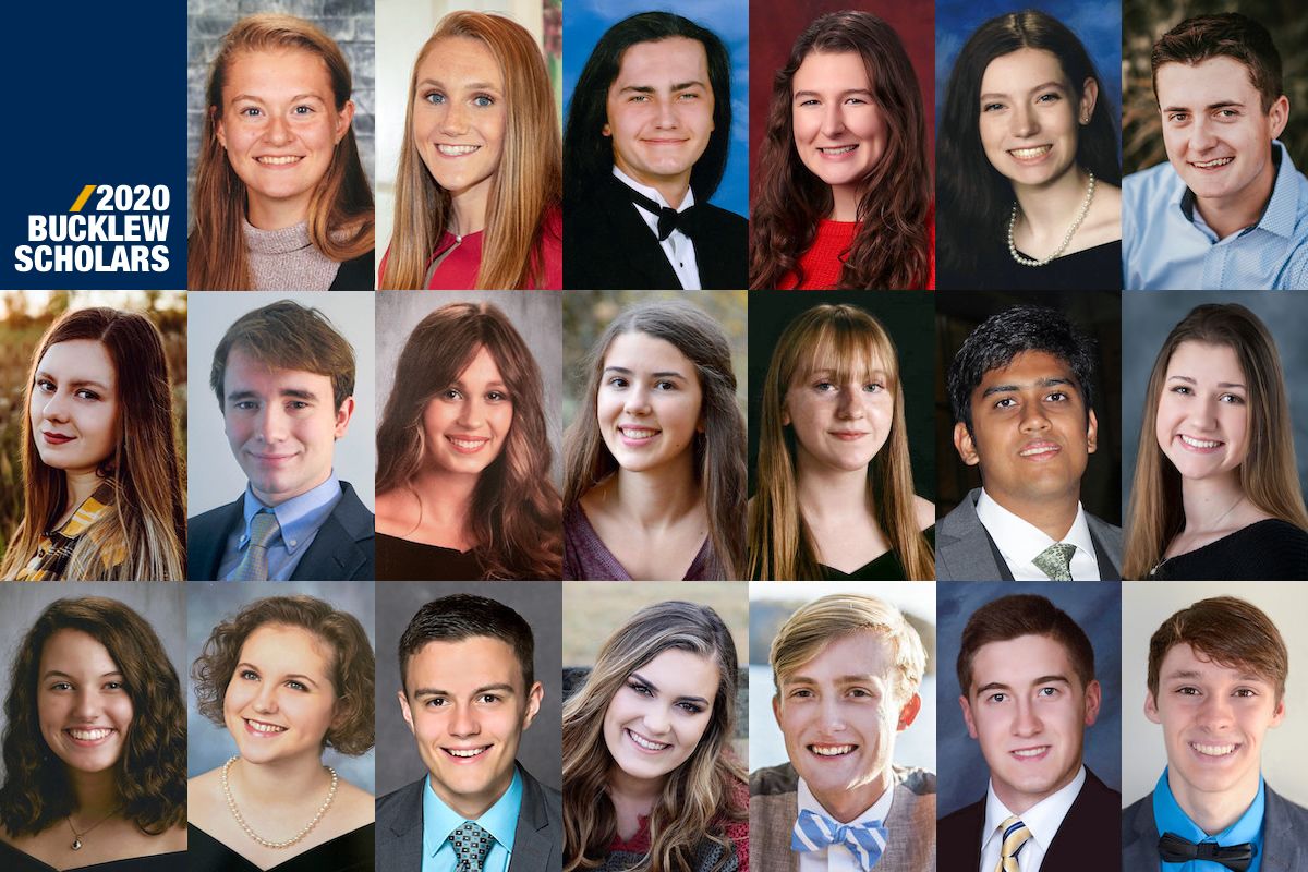 collage of twenty headshots of young adults