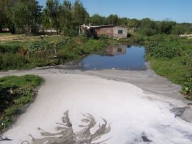 Photo of a toxic pool in Uruguay
