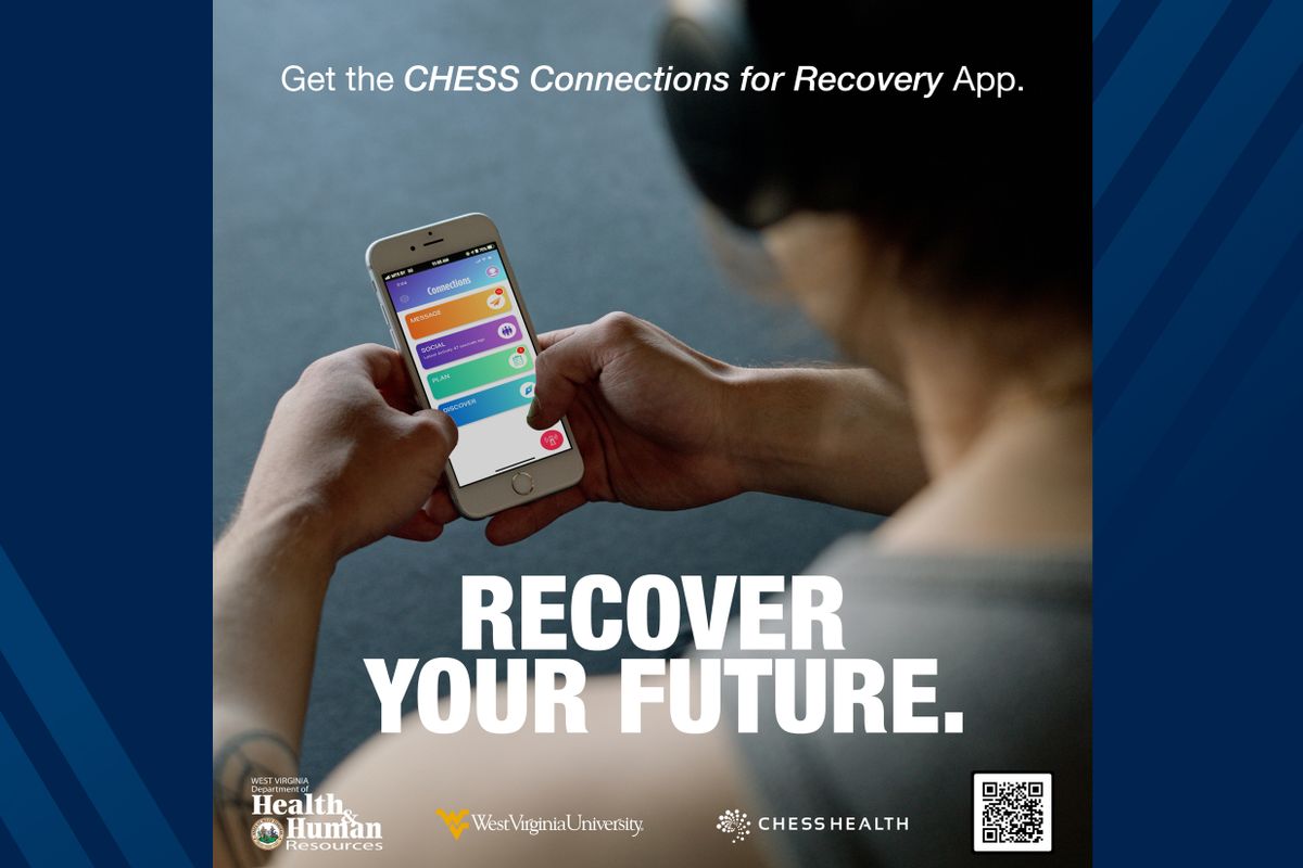 Poster for CHESS Health’s Addiction Management Platform, a smartphone app for people dealing with substance abuse disorder