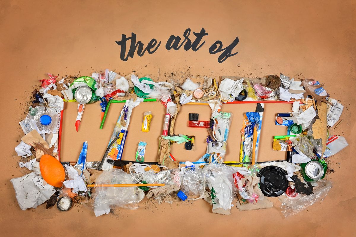 Artist's rendering of the trash humans produce to say 