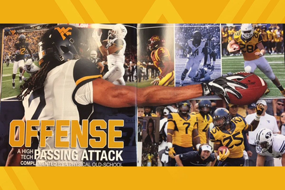 WVU football media guide spread - Offense passing attack