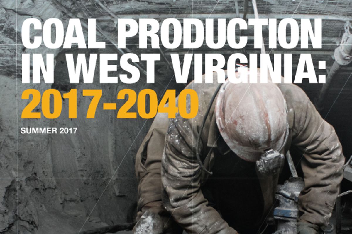 Coal Production in West Virginia 2017 to 2040