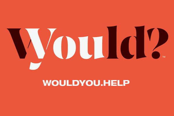 wordmark for Would You? Campaign