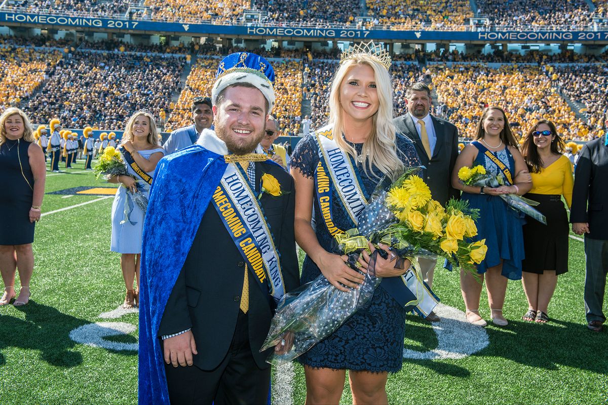 2017 WVU Homecoming King Charlie Hageboeck and Queen Morgan Cunningham