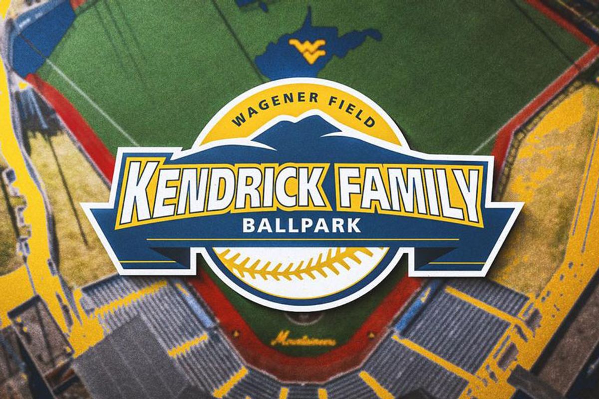 Logo bears the name Kendrick Family Ballpark, it over an image of the field. 