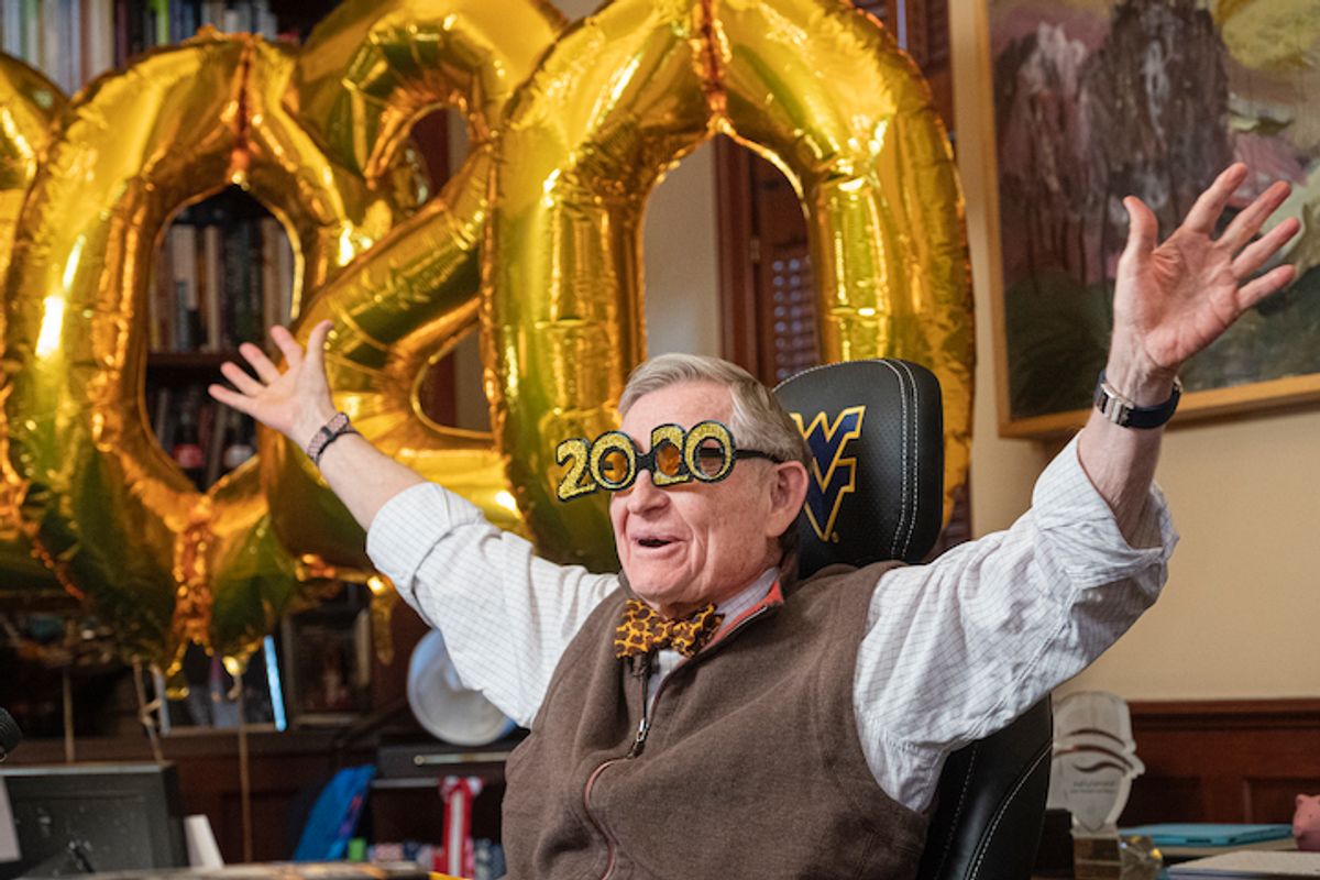President Gordon Gee celebrates the arrival of 2020. 