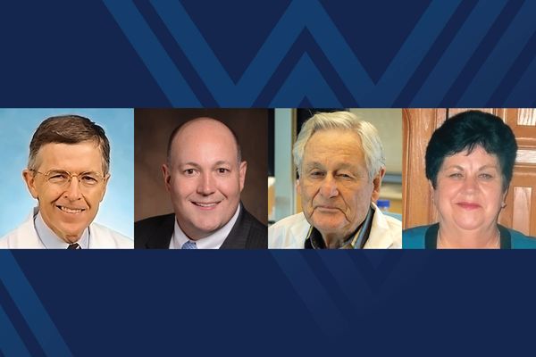 Dr. Ronald Wilkinson, Jon Hammock, Mannon Gallegly and Barbara Bodkins are the WVU 2017 